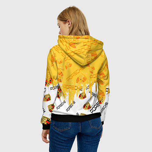 Женская толстовка Porsche порше паттерн / 3D-Черный – фото 4