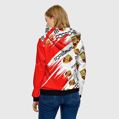 Женская толстовка Porsche sport / 3D-Черный – фото 4
