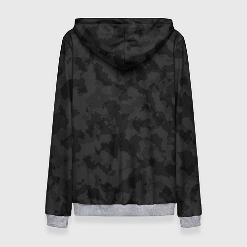 Женская толстовка ТЕСЛА - ЧЕРНЫЙ КАМУФЛЯЖ / 3D-Меланж – фото 2