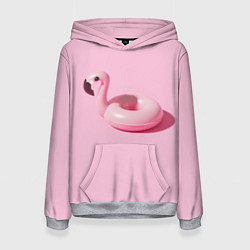 Толстовка-худи женская Flamingos Розовый фламинго, цвет: 3D-меланж