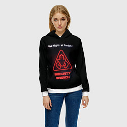 Толстовка-худи женская Five Nights at Freddys: Security Breach logo, цвет: 3D-белый — фото 2