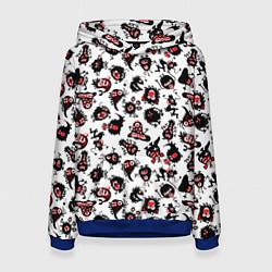 Толстовка-худи женская Монстрики мини, цвет: 3D-синий