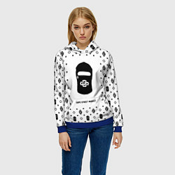 Толстовка-худи женская Узор White Dope Ski Mask Dope Street Market, цвет: 3D-синий — фото 2