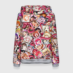 Женская толстовка Ахегао с щупальцами в цвете