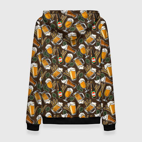 Женская толстовка Хмель и Пиво / 3D-Черный – фото 2