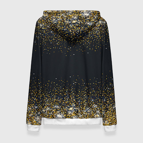 Женская толстовка Золотые блестки на темном фоне Сияющий глиттер, бл / 3D-Белый – фото 2