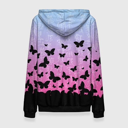 Женская толстовка ASTRO БАБОЧКИ / 3D-Черный – фото 2