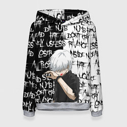 Толстовка-худи женская КАНЕКИ КЕН ZXC MODE, цвет: 3D-меланж