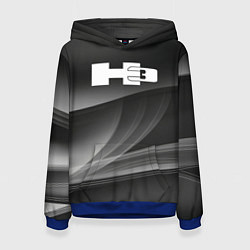 Толстовка-худи женская Хаммер abstraction, цвет: 3D-синий