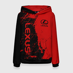 Толстовка-худи женская Lexus Лексус Черно красный, цвет: 3D-черный