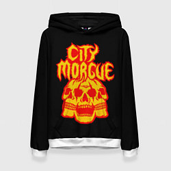 Толстовка-худи женская ZillaKami x SosMula City Morgue Черепа, цвет: 3D-белый