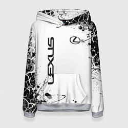 Толстовка-худи женская Lexus texture Трещины, цвет: 3D-меланж