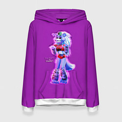 Толстовка-худи женская Five Nights at Freddys: Security Breach Волчица Ро, цвет: 3D-белый