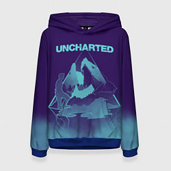 Толстовка-худи женская Uncharted Арт, цвет: 3D-синий