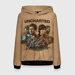 Толстовка-худи женская Uncharted Анчартед, цвет: 3D-черный