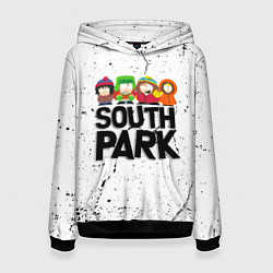 Толстовка-худи женская Южный парк мультфильм - персонажи South Park, цвет: 3D-черный