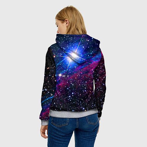 Женская толстовка Открытый космос Star Neon / 3D-Меланж – фото 4