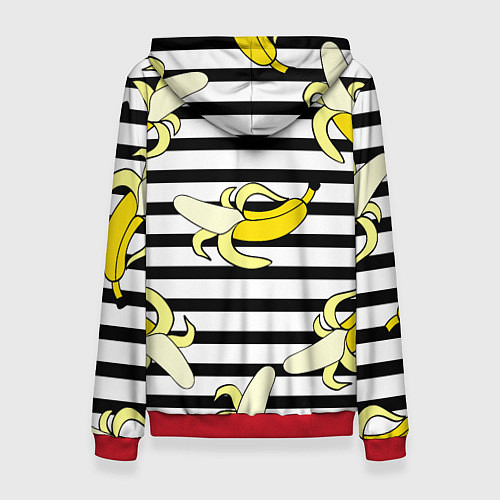 Женская толстовка Banana pattern Summer / 3D-Красный – фото 2