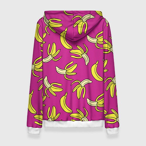 Женская толстовка Banana pattern Summer Color / 3D-Белый – фото 2