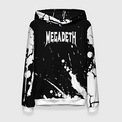 Толстовка-худи женская Megadeth, цвет: 3D-белый