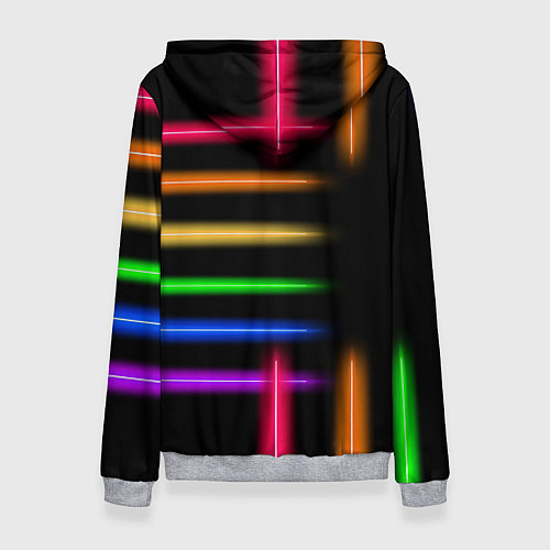 Женская толстовка Неоновое свечение Minimalism Neon / 3D-Меланж – фото 2