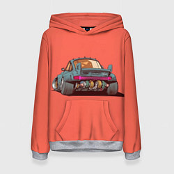 Толстовка-худи женская Cyber car, цвет: 3D-меланж
