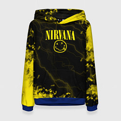 Толстовка-худи женская Nirvana молнии, цвет: 3D-синий