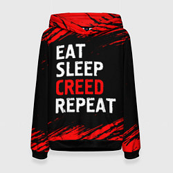 Женская толстовка Eat Sleep Creed Repeat - Краски