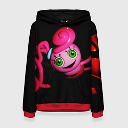 Толстовка-худи женская POPPY PLAYTIME - Mommy long legs - Мама длинные но, цвет: 3D-красный