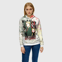Толстовка-худи женская Семья шпиона кляксы, цвет: 3D-белый — фото 2