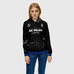 Толстовка-худи женская AC Milan Форма Champions, цвет: 3D-синий — фото 2