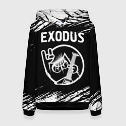 Толстовка-худи женская Exodus КОТ Краски, цвет: 3D-черный