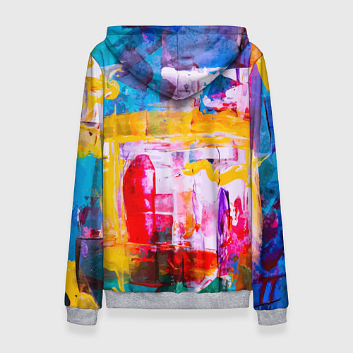 Женская толстовка Импрессионизм Лето Абстракция Impressionism Summer / 3D-Меланж – фото 2