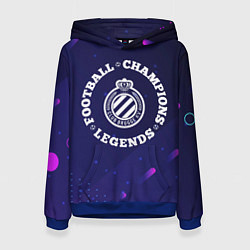 Толстовка-худи женская Club Brugge Легенды Чемпионы, цвет: 3D-синий