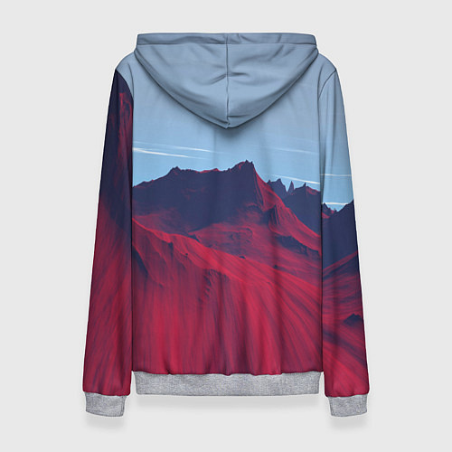 Женская толстовка Красный песок / 3D-Меланж – фото 2