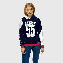 Толстовка-худи женская ГРОТ 55, цвет: 3D-красный — фото 2