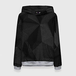 Толстовка-худи женская КАРБОН ПОЛИГОНЫ, цвет: 3D-меланж