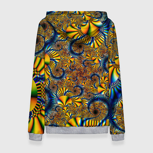 Женская толстовка FRACTAL COLOR PATTERN / 3D-Меланж – фото 2