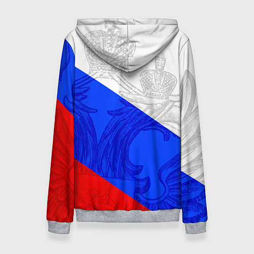 Женская толстовка РОССИЙСКИЙ ТРИКОЛОР - ФОРМА ВДВ РАЗРЫВ / 3D-Меланж – фото 2