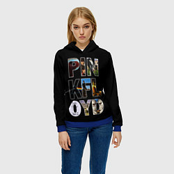 Толстовка-худи женская PINK FLOYD АЛЬБОМЫ, цвет: 3D-синий — фото 2