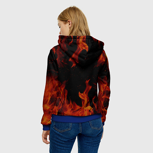 Женская толстовка Iron Maiden Гомер Симпсон Рокер / 3D-Синий – фото 4