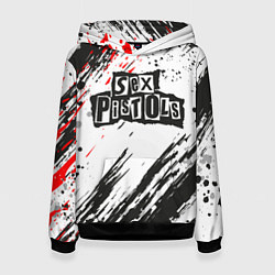 Толстовка-худи женская Sex Pistols Big Logo, цвет: 3D-черный