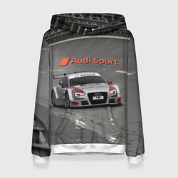 Толстовка-худи женская Audi Sport Racing Team Short Track Car Racing Авто, цвет: 3D-белый