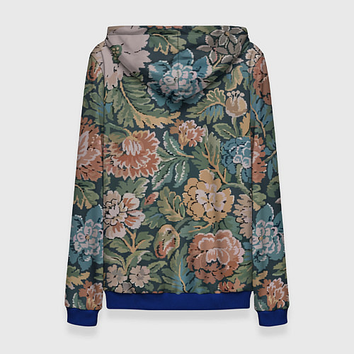 Женская толстовка Floral pattern Цветочный паттерн / 3D-Синий – фото 2