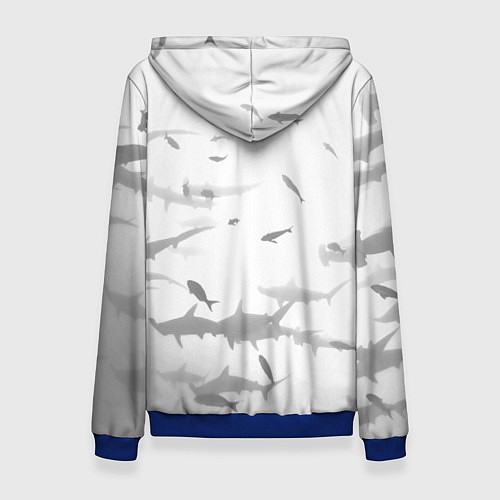 Женская толстовка Акула Let me out - пасть акулы / 3D-Синий – фото 2