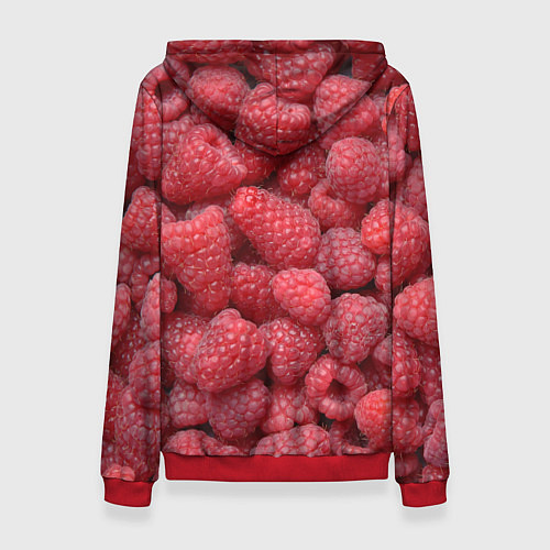 Женская толстовка Малина - ягоды / 3D-Красный – фото 2
