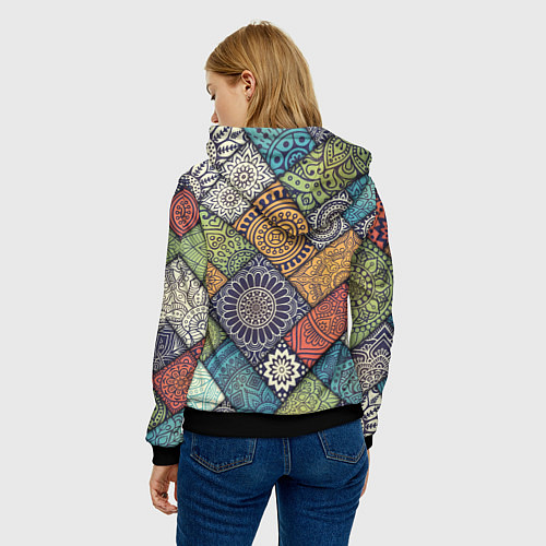 Женская толстовка Мандала орнамент / 3D-Черный – фото 4