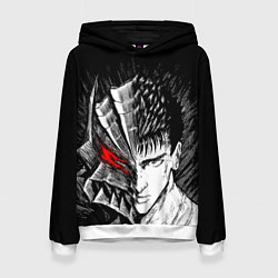 Толстовка-худи женская БЕРСЕРК ГАТС И ДОСПЕХИ, цвет: 3D-белый