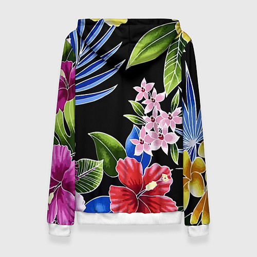 Женская толстовка Floral vanguard composition Летняя ночь Fashion tr / 3D-Белый – фото 2
