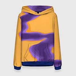 Толстовка-худи женская Фиолетовая река, цвет: 3D-синий